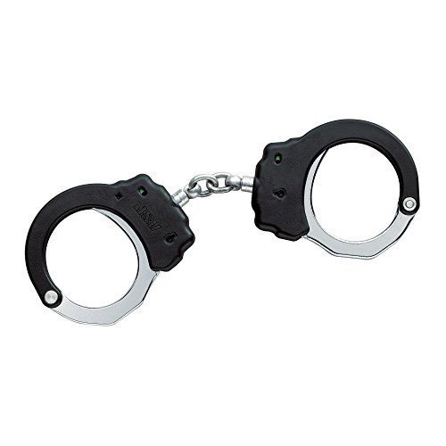 ASP Chain Handcuffs Steel Black 3 Pawl Green