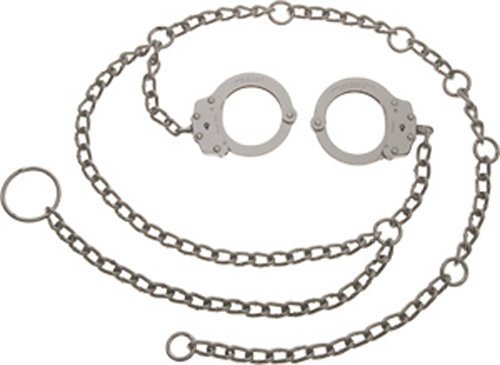 Peerless Handcuff Company Waist Chain with Separated Cuffs and 54-Inch Chain, Nickel Finish by Peerless Handcuffs