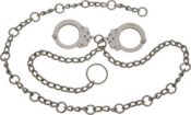 Peerless Handcuff Company Waist Chain with Linked Cuffs and 54-Inch Chain, Nickel Finish by Peerless Handcuffs