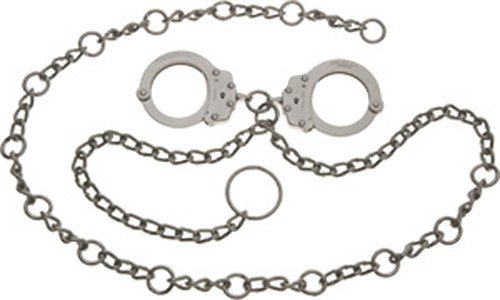 Peerless Handcuff Company Waist Chain with Linked Cuffs and 54-Inch Chain, Nickel Finish by Peerless Handcuffs