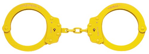 Peerless Handcuff Company, Handschellen mit Kette, Modell 700-6 x, gelbes Finish