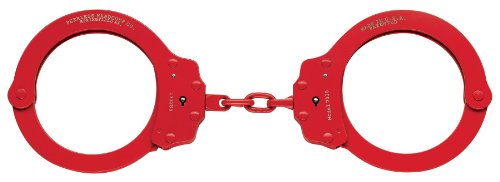 Peerless Handcuff Company, Handschellen mit Kette, Modell 700-6 x, rotes Finish