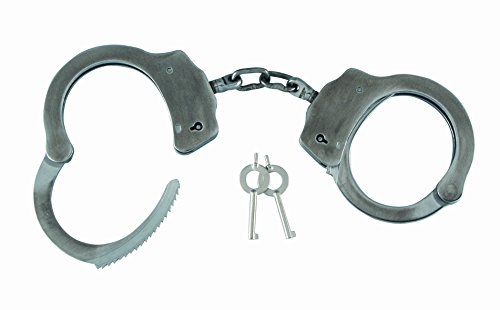 kh security Handschelle Standard-Strong Double Lock inklusive 2 Schlüssel, vernickelt, 240106