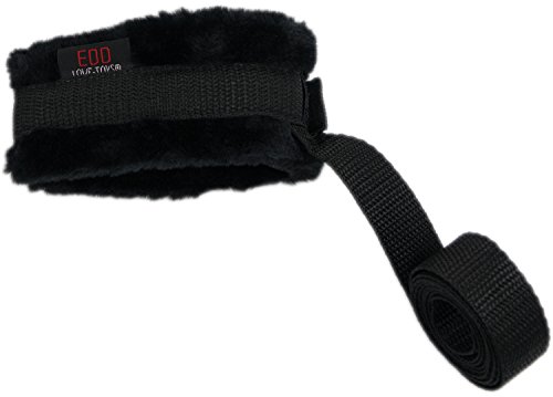 Bondage Bettfessel - Set plüsch Handfesseln + Fußfesseln schwarz (Bett fessel set Bettfesselset) - 5