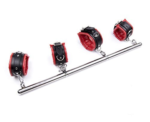 Handfesseln und Fußfesseln mit Spreizstange Verstellbare BDSM Bondage - 2
