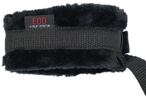 Bondage Bettfessel - Set plüsch Handfesseln + Fußfesseln schwarz (Bett fessel set Bettfesselset) - 6