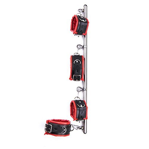 Handfesseln und Fußfesseln mit Spreizstange Verstellbare BDSM Bondage - 3