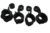 Bondage Bettfessel - Set plüsch Handfesseln + Fußfesseln schwarz (Bett fessel set Bettfesselset) - 3