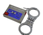 Rogue River Tactical Heavy Duty Police Style Double Lock Professional Grade Silver Hinged Handcuffs by Rogue River Tactical - 1
